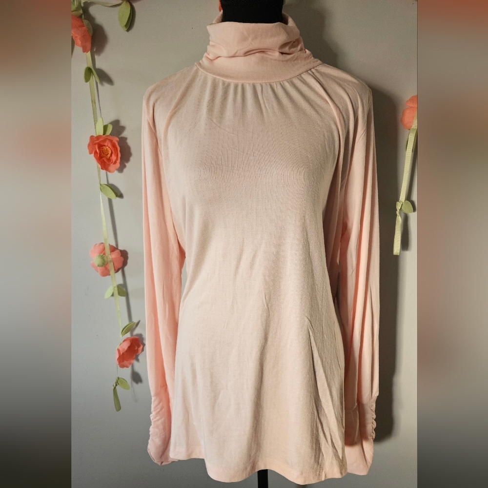 NWT Jones Sport Knit Ruched Mock Neck Knit Top Plus Size2X